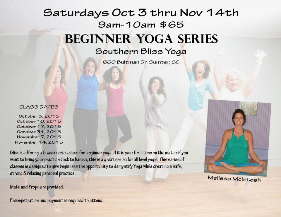 Beginner Series Flyer Oct | Southern Bliss Yoga Health & Wellness